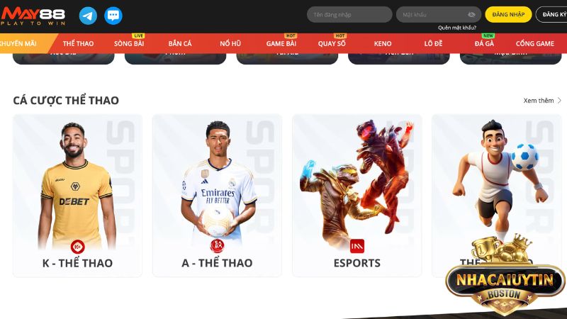 May88 cung cấp kho tàng sản phẩm cá cược phong phú