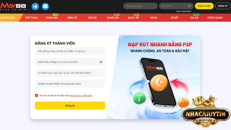 May88 là điểm đến lý tưởng cho mọi cược thủ