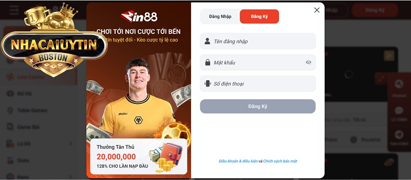 Cách tạo tài khoản Min88 khá đơn giản