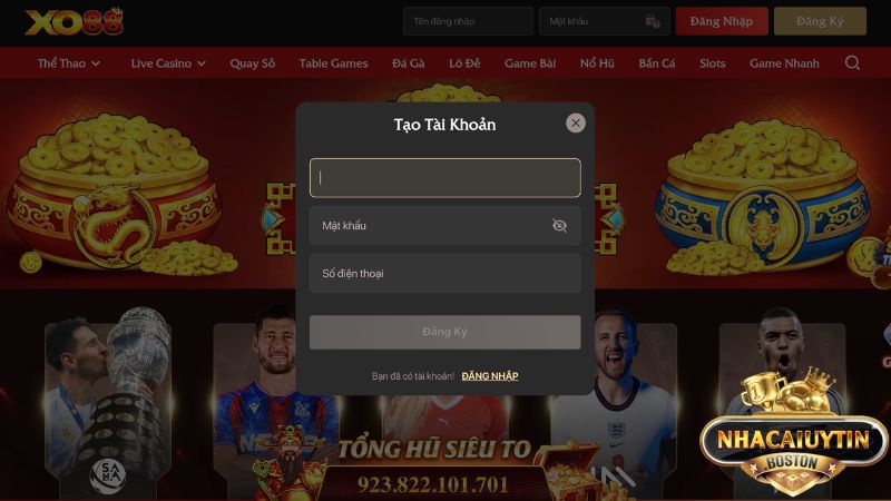 Đăng ký tài khoản tại Xo88 với thao tác đơn giản